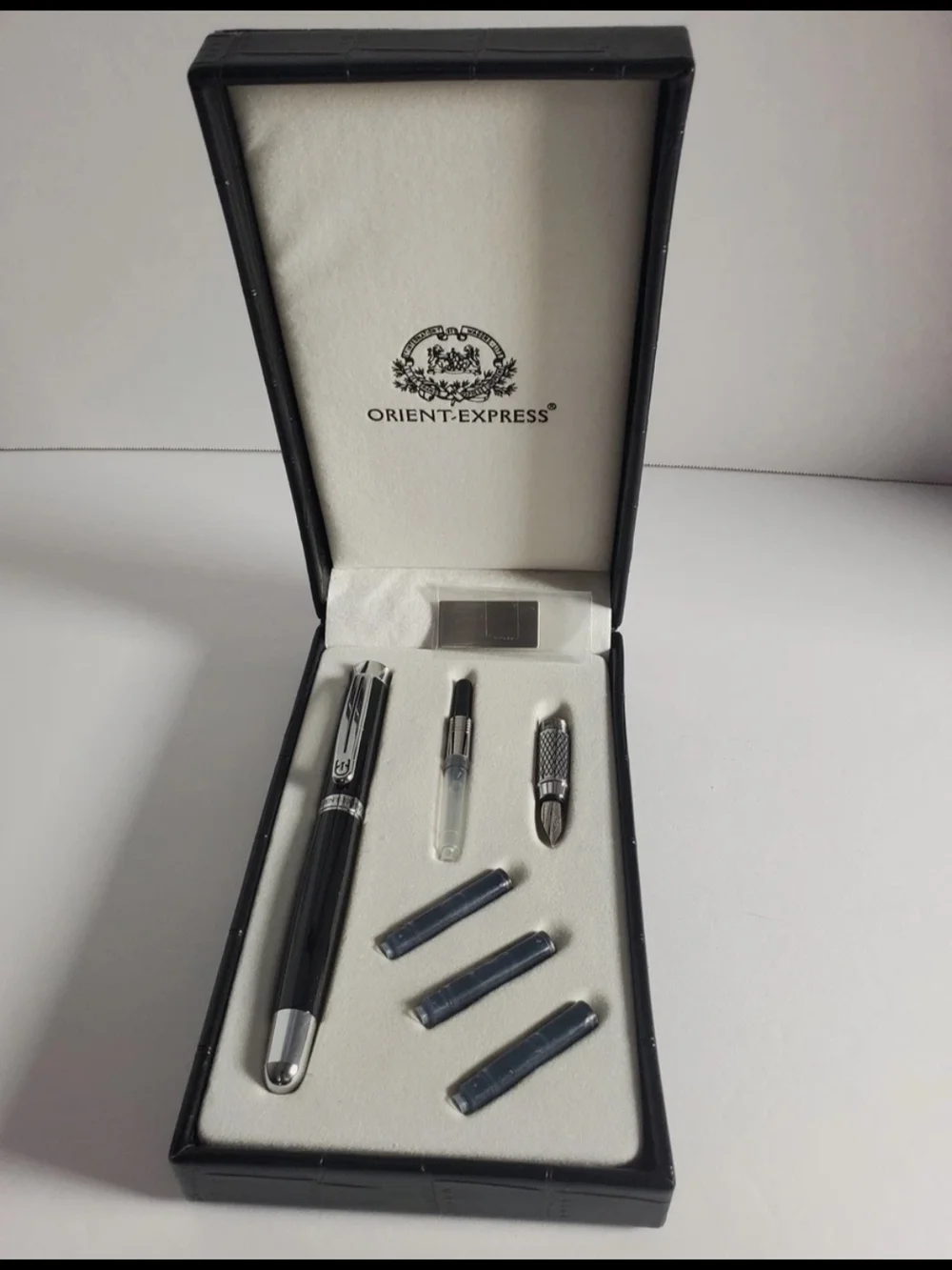 Venice Simplon Orient Express Luxury Fountain And Ballpoint Pen Set In Case